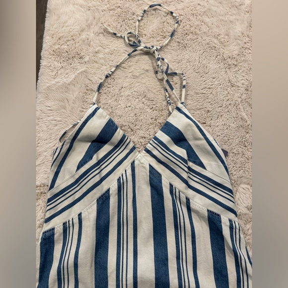 Universal Thread Tops - Striped Blue and White denim top